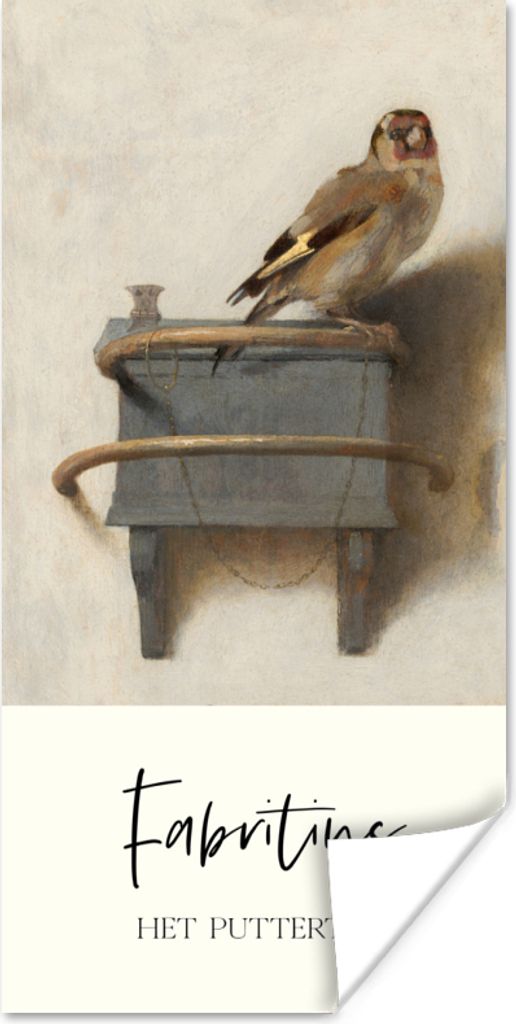 MuchoWow Poster Alte Meister - Der Stieglitz - Fabritius 60x120 cm - Wandschmuck