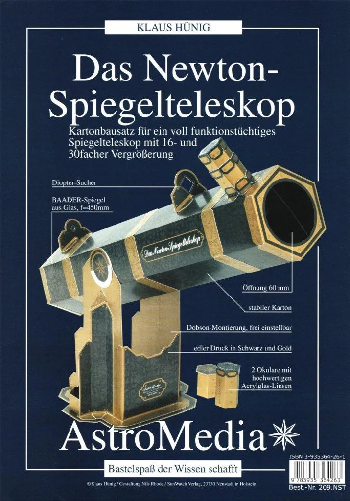 Télescope Newton réflecteur de précision avec monture équatoriale