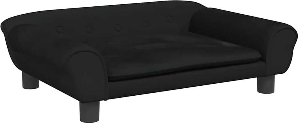 vidaXL Hundebett Schwarz 70x48x22 cm Samt Produktbild 