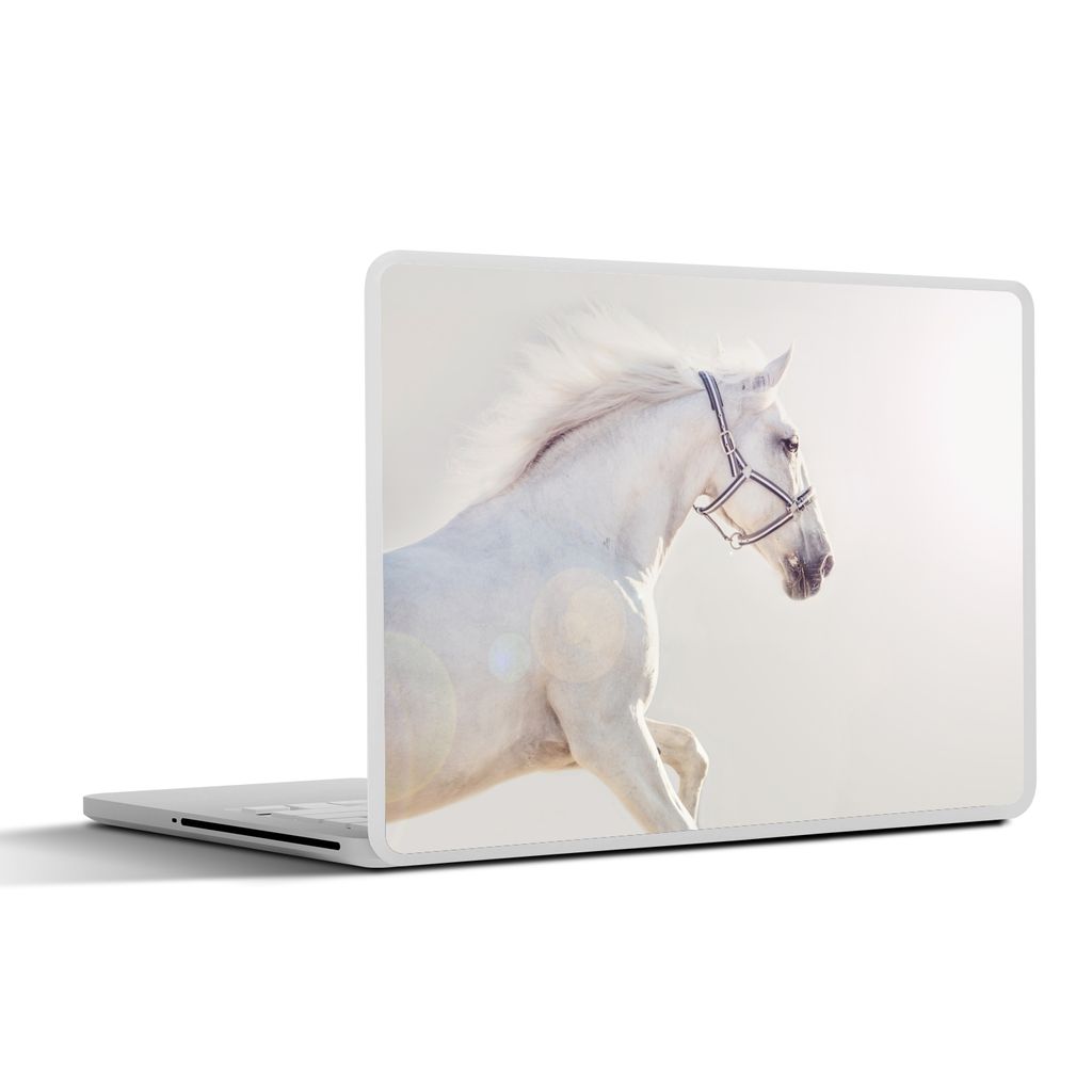 MuchoWow® Laptop Aufkleber Sticker Cover Pferd - Weiß - Produktbild 