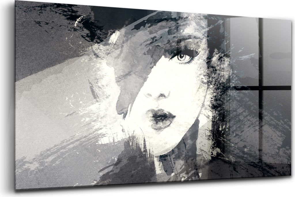 Bilder auf glas - Einteilig - Wanddekoration - Glas Bilder - 120x60 - Frau Aquarell