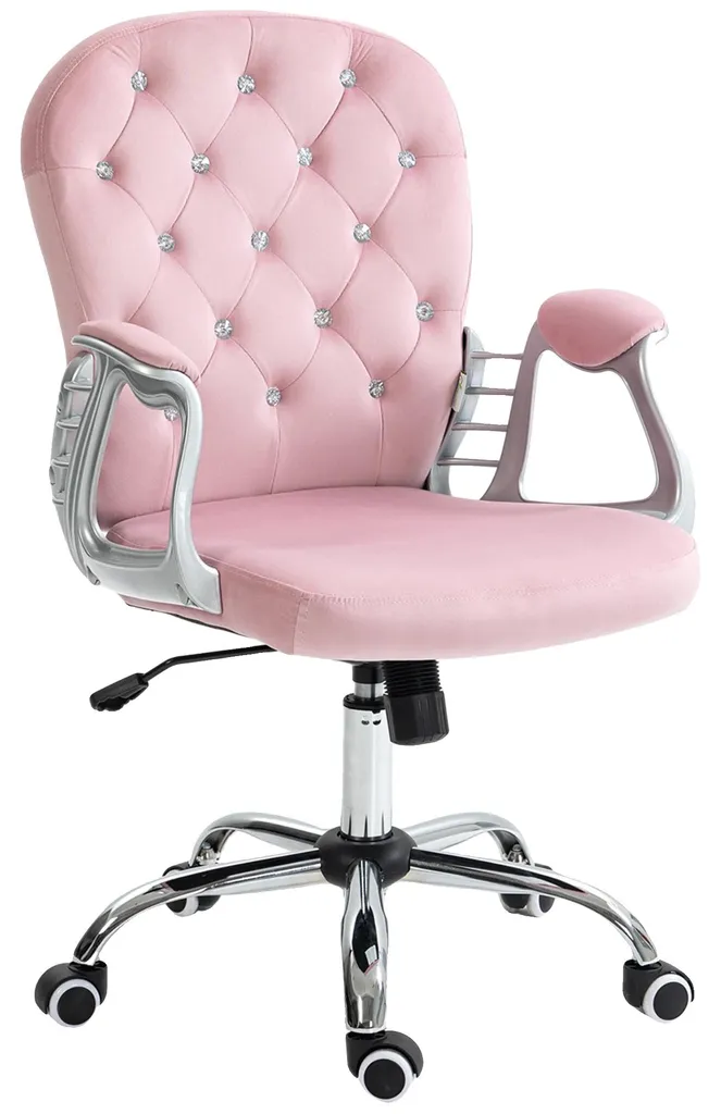 Chaise de bureau pour télétravail en velours - Confort longue durée