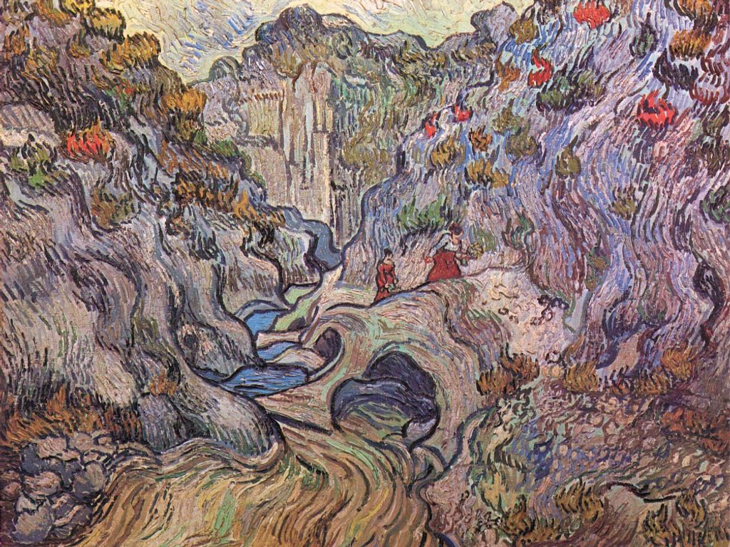 Vincent Van Gogh Kunstdruck Bild - Die Schlucht Les Peiroulets, 1889 (60 x 80 cm)