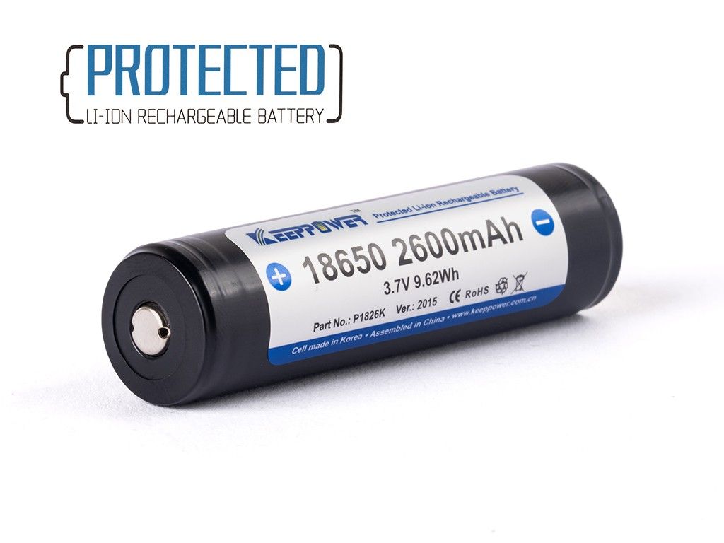 Keeppower 18650 - 2600mAh, 3,7V Li-Ion batéria chránená Obrázok produktu 