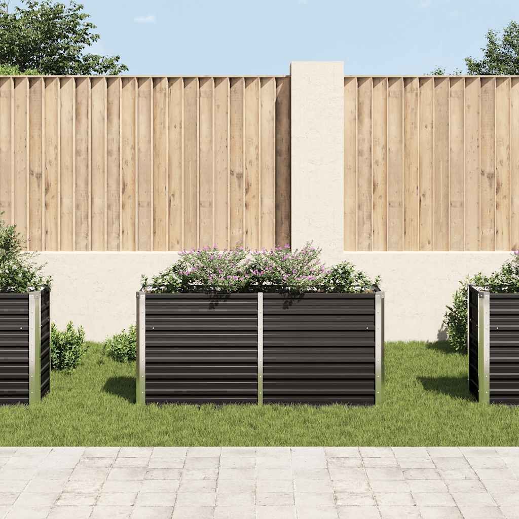vidaXL Záhradný zvýšený záhon antracit 160 x 40 x 77 cm Obrázok produktu 6
