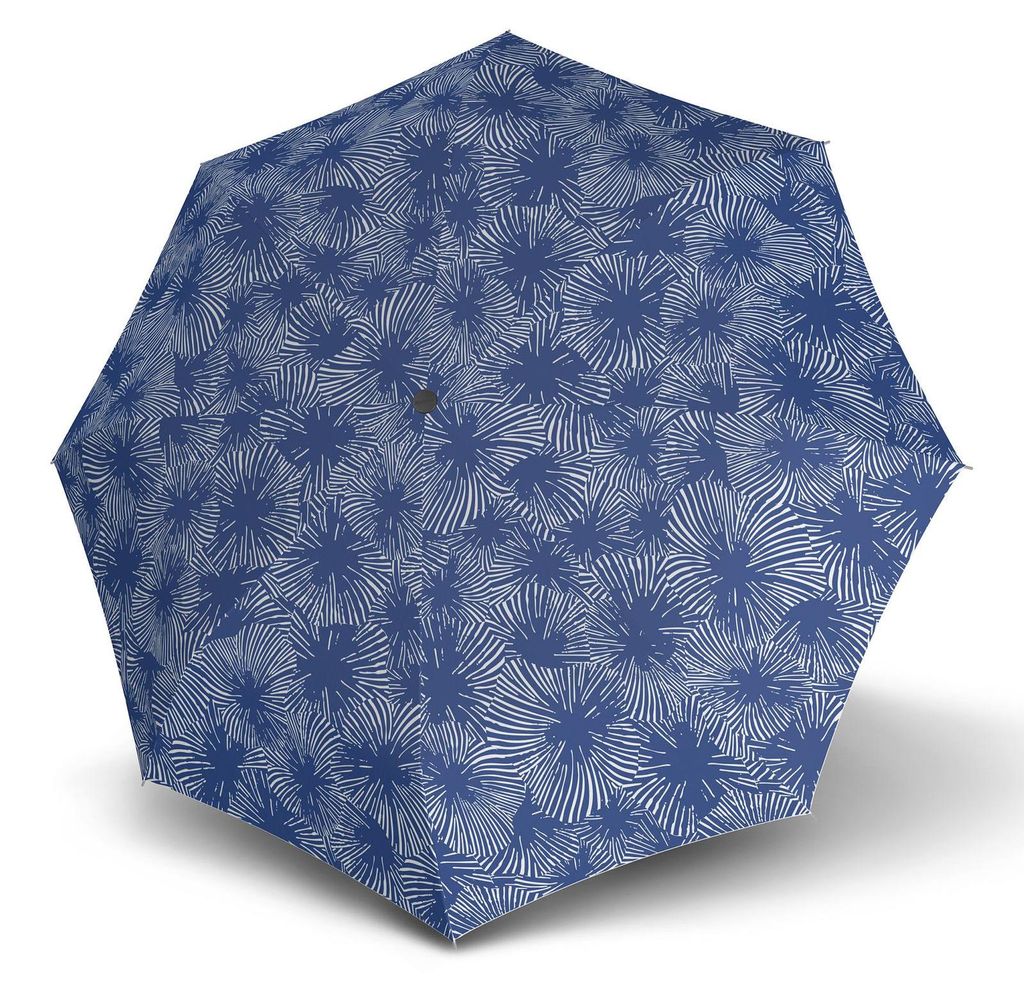 Knirps Taschenregenschirm Regenschirm T.200 Medium Duomatic Doodle Blue blau