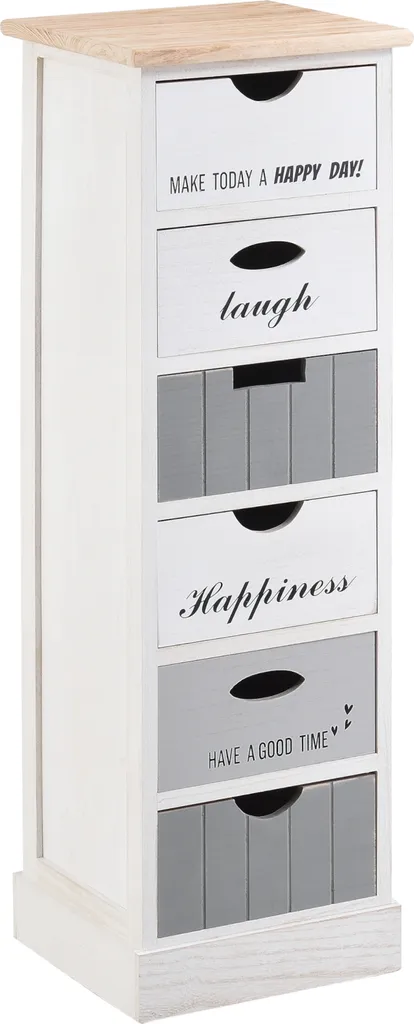 Armoire de Chambre 6 Tiroirs Salo Happy Day pour Rangement Petit Espace