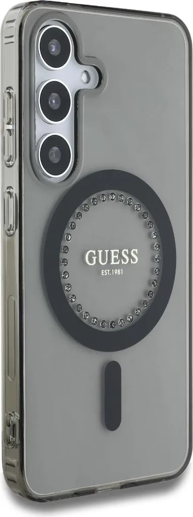 Custodia Samsung S25 Guess MagSafe Nero Strass - Protezione Lusso - 4