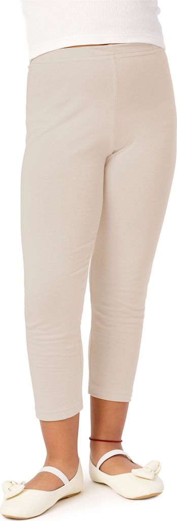 Merry Style Mädchen 3/4 Leggings aus Viskose MS10-131 (Beige, 116 cm)