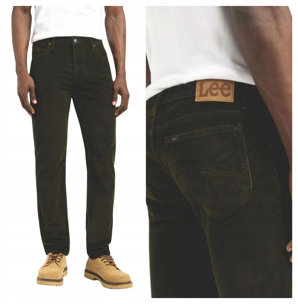 Lee | Herren Cordhose Rider Slim olive night Slim Fit Baumwolle W33 L32