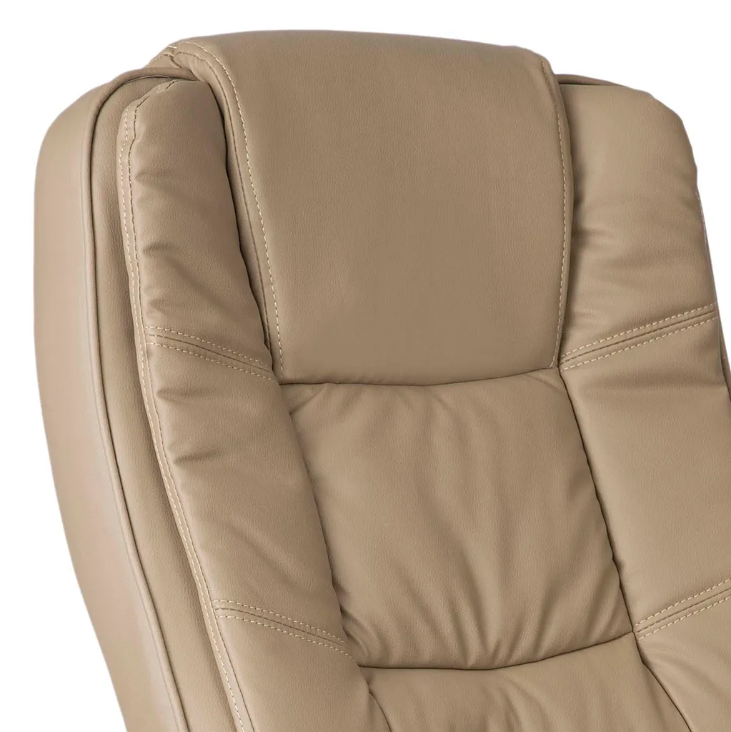 Fauteuil Porto Beige Pivotant - Chaise Bureau Design Confortable avec Mousse - 8