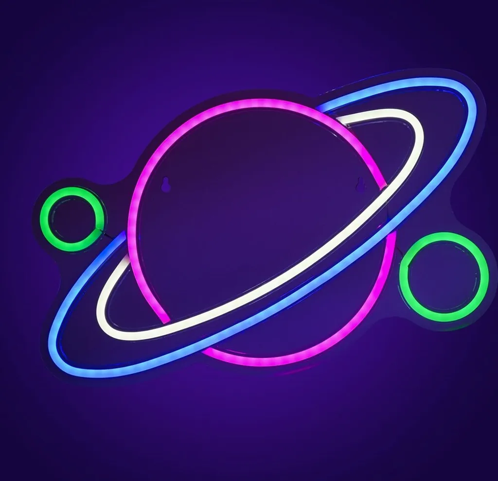 Activejet AJE-NEON PLANET LED - Lampada Decorativa Pianeta USB Multicolore