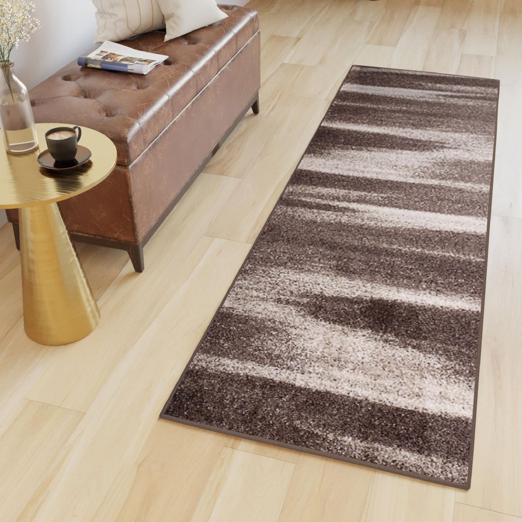 Tapiso Läufer SARI Modern Braun Beige Wohnzimmer 100 x 450