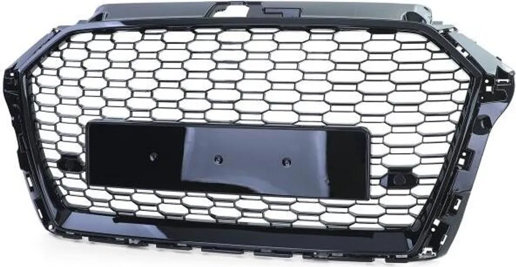 Grille de radiateur sport noir brillant pour Audi A3 8V Phase 2 2016+