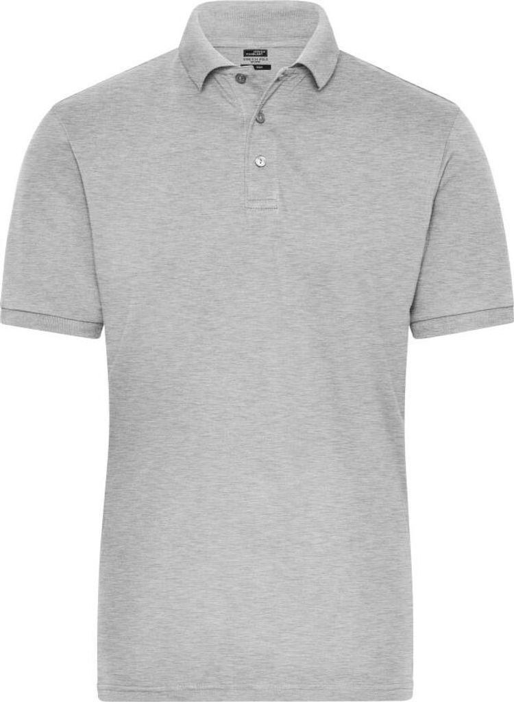 Polo aus weichem Elastic-Piqué grey-heather, Gr. L