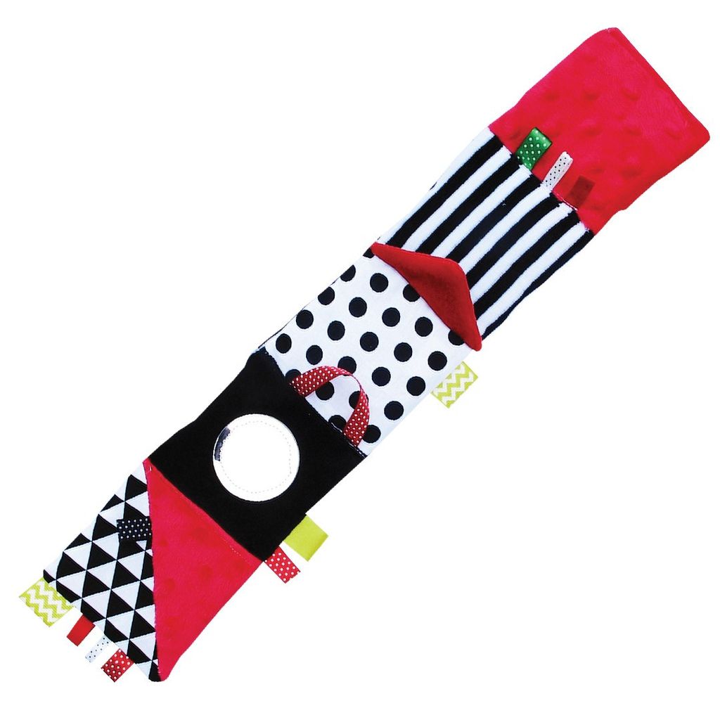 Mom's Care Babyspielzeug weiches Aktivitätsbuch rot sensorisch