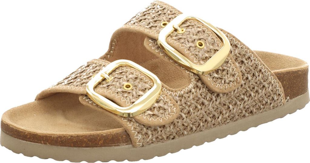 Alyssa Damen-Pantolette mit Tieffußbett Braun, Farbe:beige/schlamm, EU Größe:41