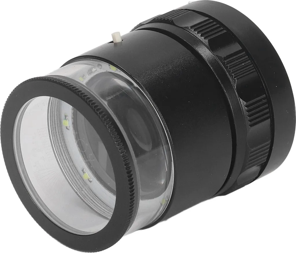 Loupe de mesure 10X avec éclairage 8 LED et graduation interchangeable