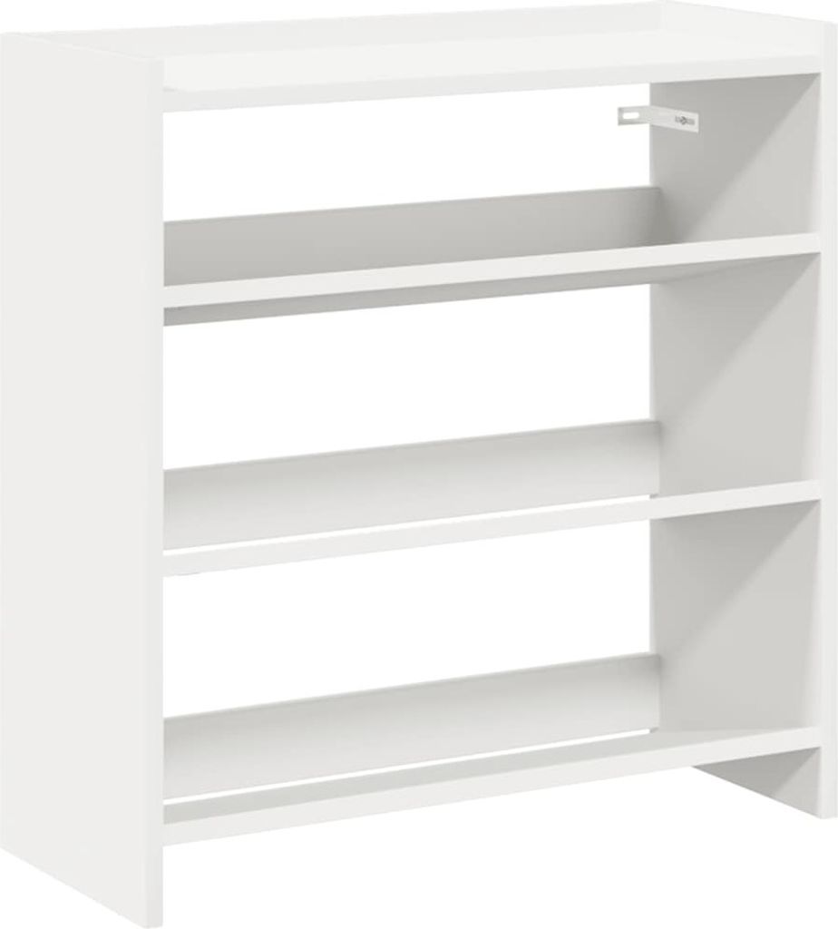 Regál na topánky biely 60x25x62 cm spracované drevo Obrázok produktu 