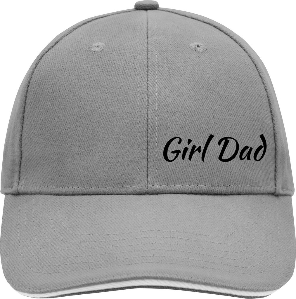 Huuraa Cappy Mütze Girl Dad Schriftzug Dark Grey/White Baumwolle 6-Panel Kappe Geschenkidee