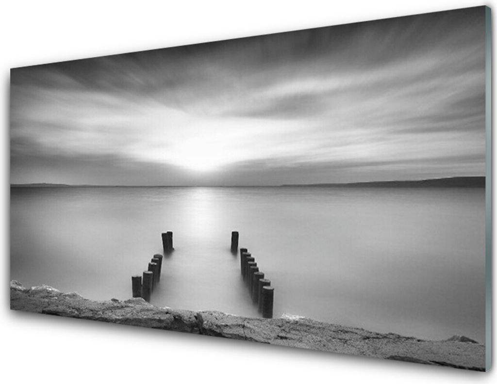 Küchenrückwand aus Glas 100x50cm Spritzschutz Meer Landschaft