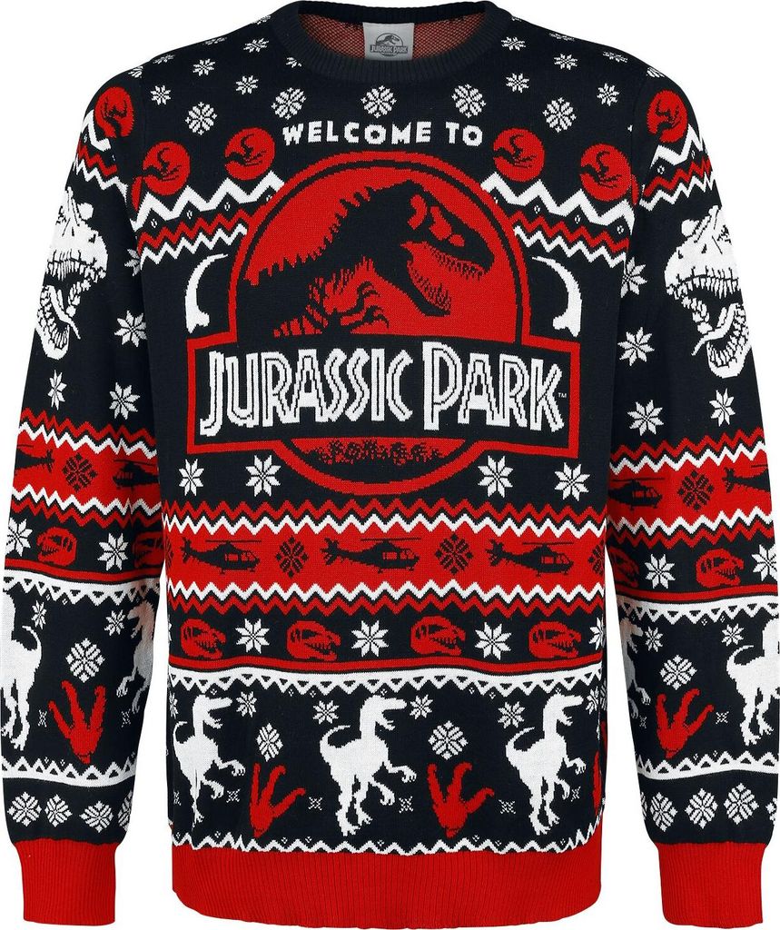 Jurassic Park Weihnachtspullover Herren Logo multicolor XL Produktbild 