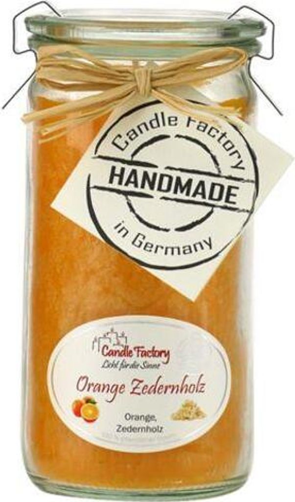 Candle Factory Mini Jumbo Orange Zedernholz Duftkerze Produktbild 