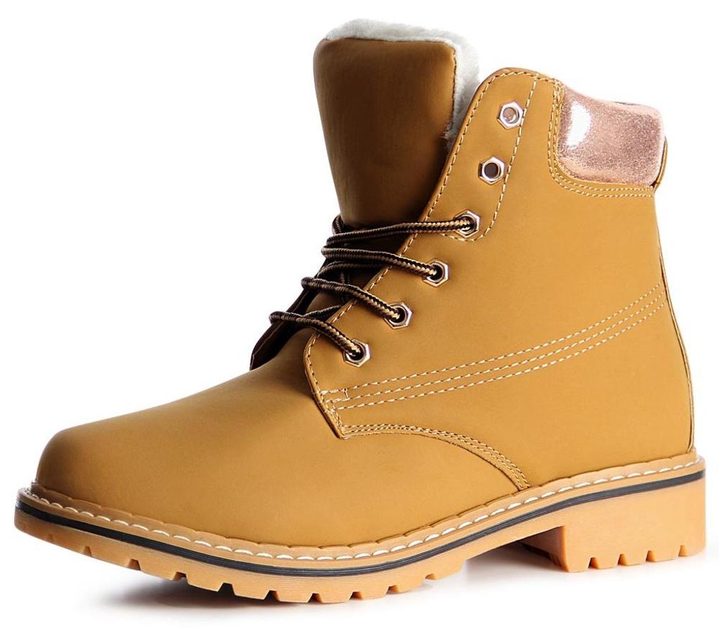 topschuhe24 1032 Damen Worker Boots Stiefeletten Schnürer, Produktbild 