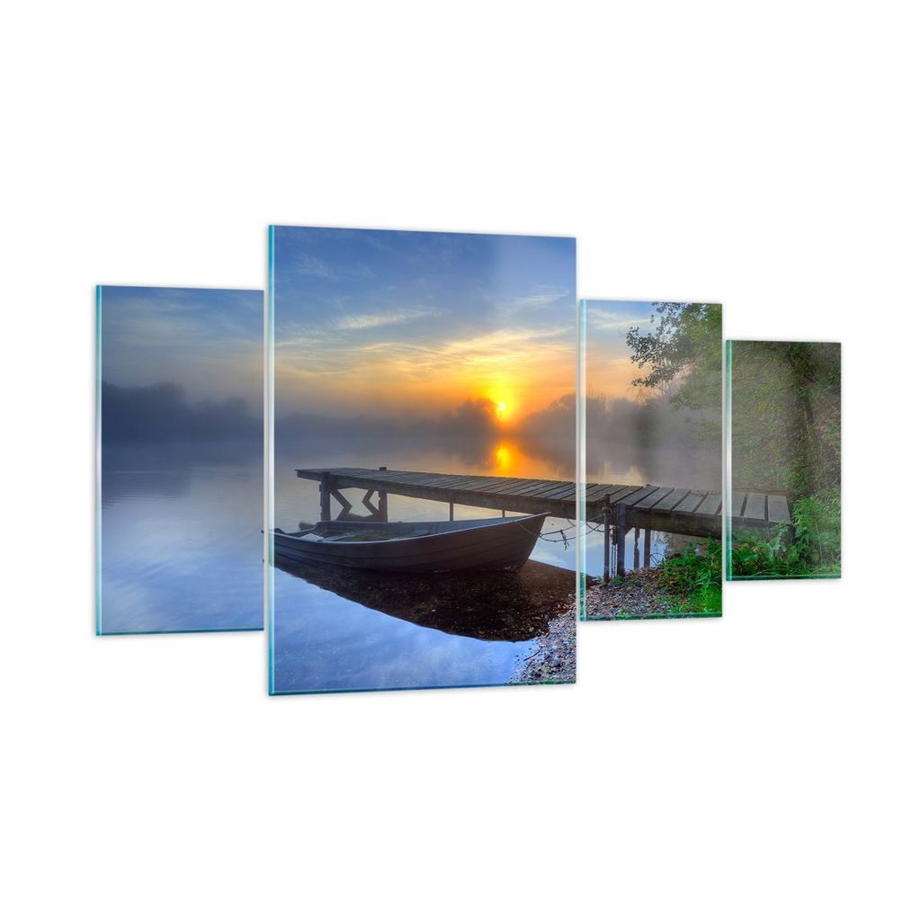 Bilder auf glas - Landschaft Meer Sommer Sonne - 160x90cm - Glasbilder - Wandbilder - Kunstdruck - zum Aufhängen bereit - Wanddekoration aus Glas ...