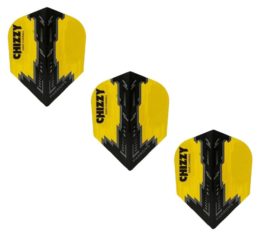 Harrows - Dart Flights "Chizzy Dave Chisnall" 3er-Pack PP6371 (Einheitsgröße) (Gelb/Schwarz)