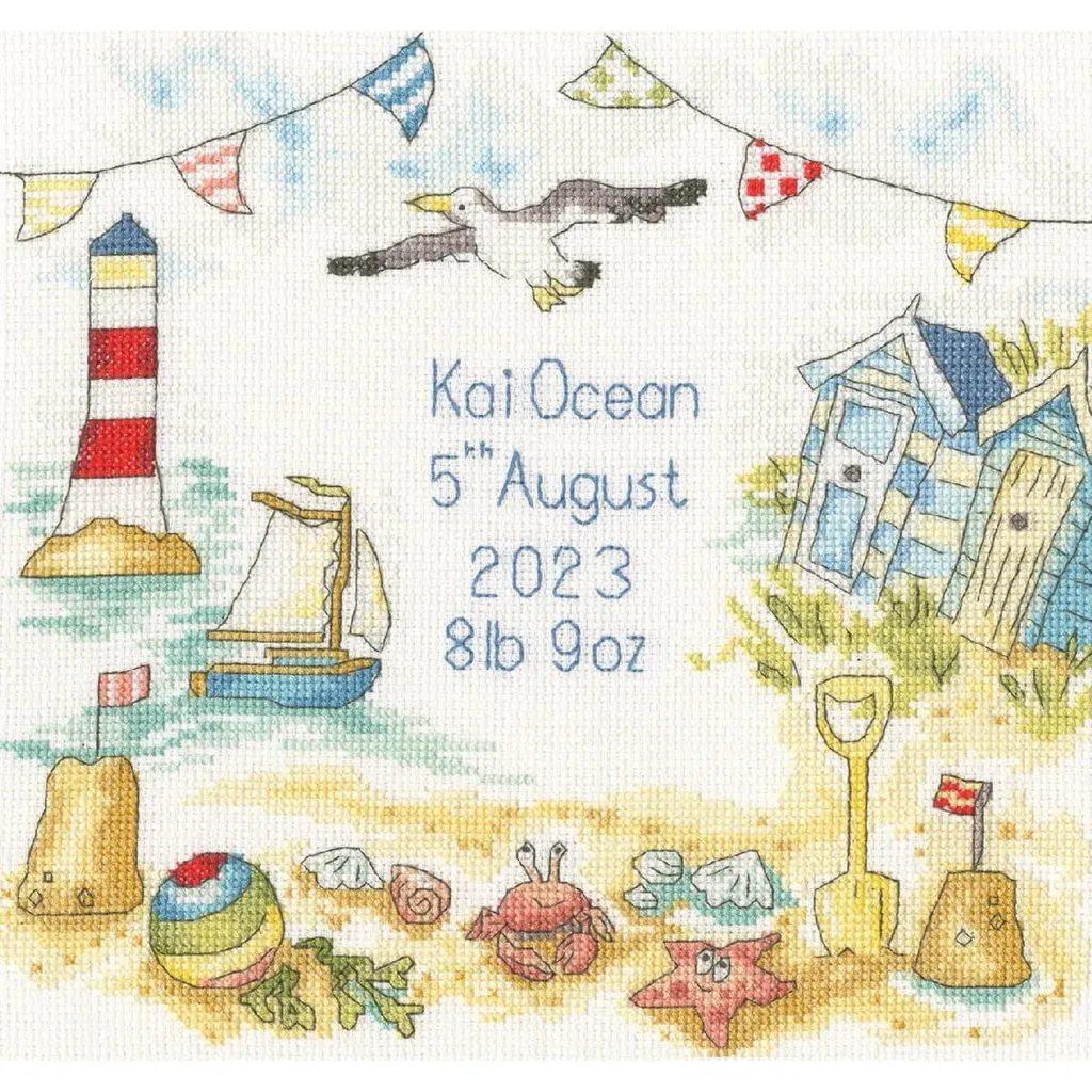 Kit Punto Croce Bothy Threads XKG8 Sampler Nascita Mare 24x23cm