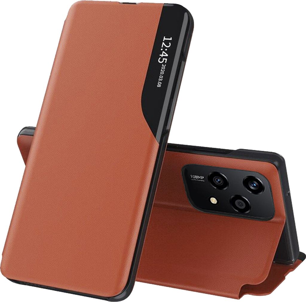 Elegante View Case Book Hülle für Honor 200 Lite - Orange KP36655