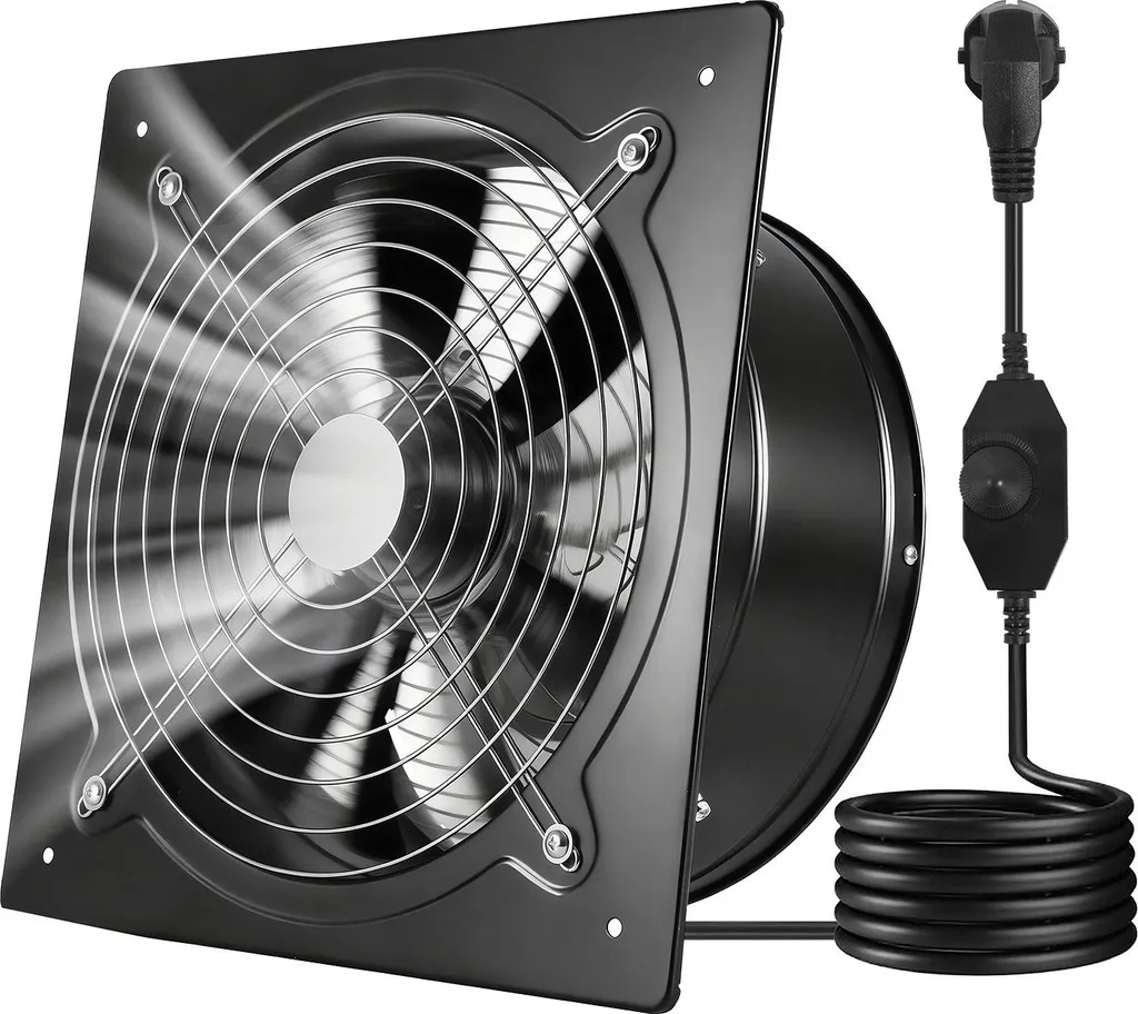 Ventilateur mural silencieux 2647 m³/h - Extracteur 350mm réglable