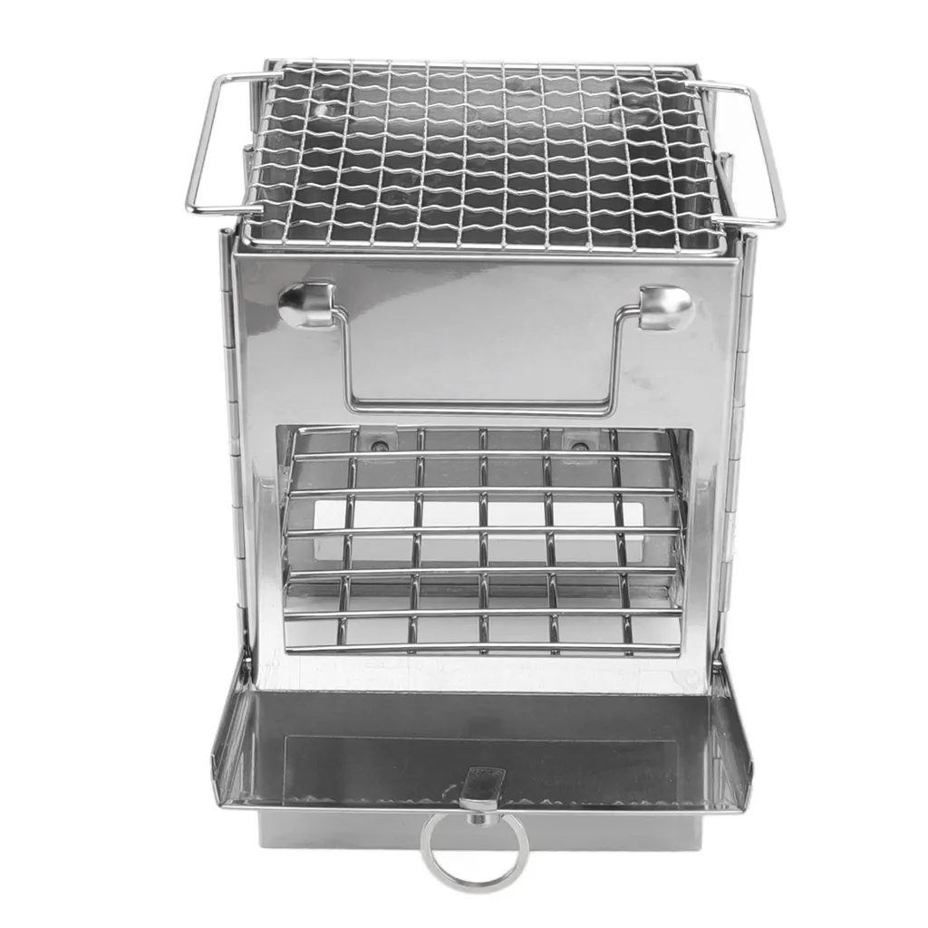 Mini barbecue de camping pour randonnée - Poêle à bois extérieur léger