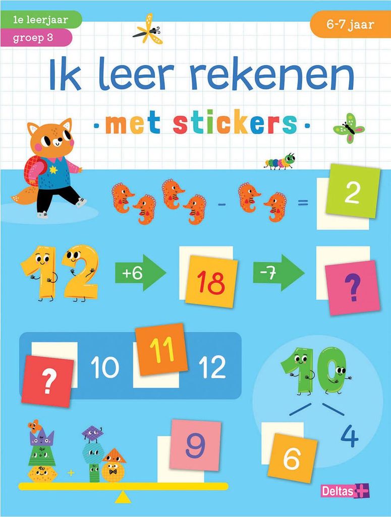 Deltas, ich lerne das Zählen mit Aufklebern (6-7 Jahre)