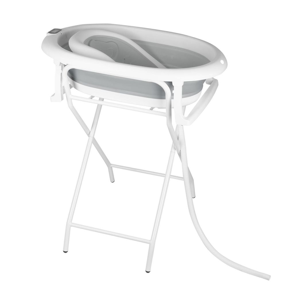 2 in 1 Faltbare Babybadewanne mit Ständer,Ergonomisches Produktbild 