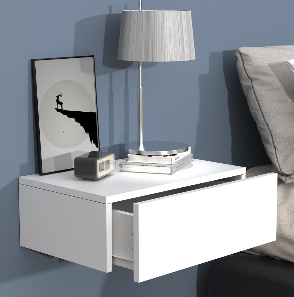 VCM Nachtschrank | Wandschublade | Wandboard | Nachttisch | Produktbild 