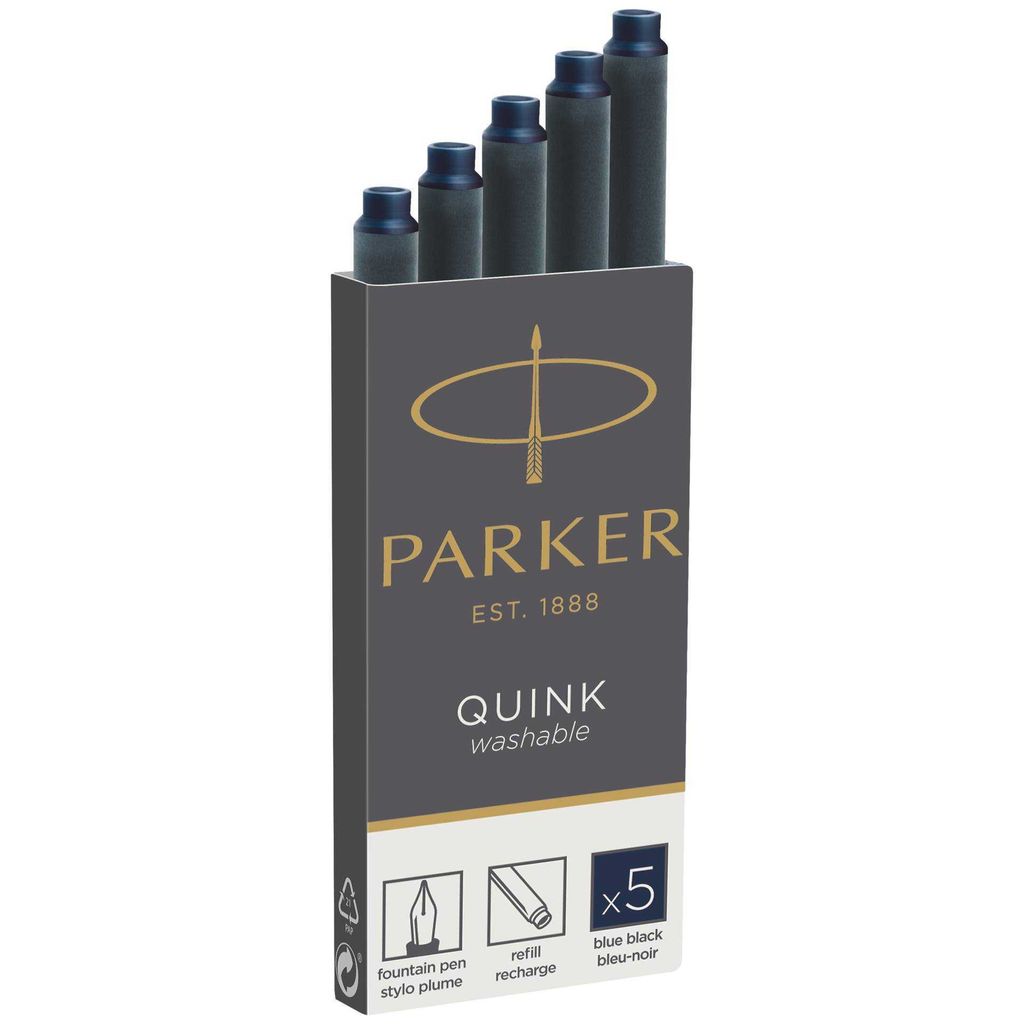 Parker 1950385, Černá, Modrá, Šedá, Plnicí pero, 5 kusů Obrázek produktu 