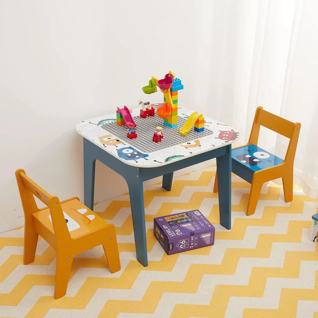 Table de Jeu Monster Ginger Home avec Plateau Réversible pour Enfants - 14
