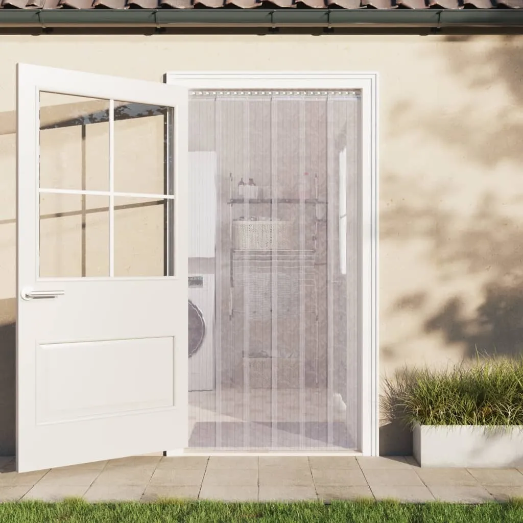 vidaXL Tenda per porta trasparente 200x1,6 mm 25 m PVC - Tenda per porta - Tenda a strisce - Tenda a mosca