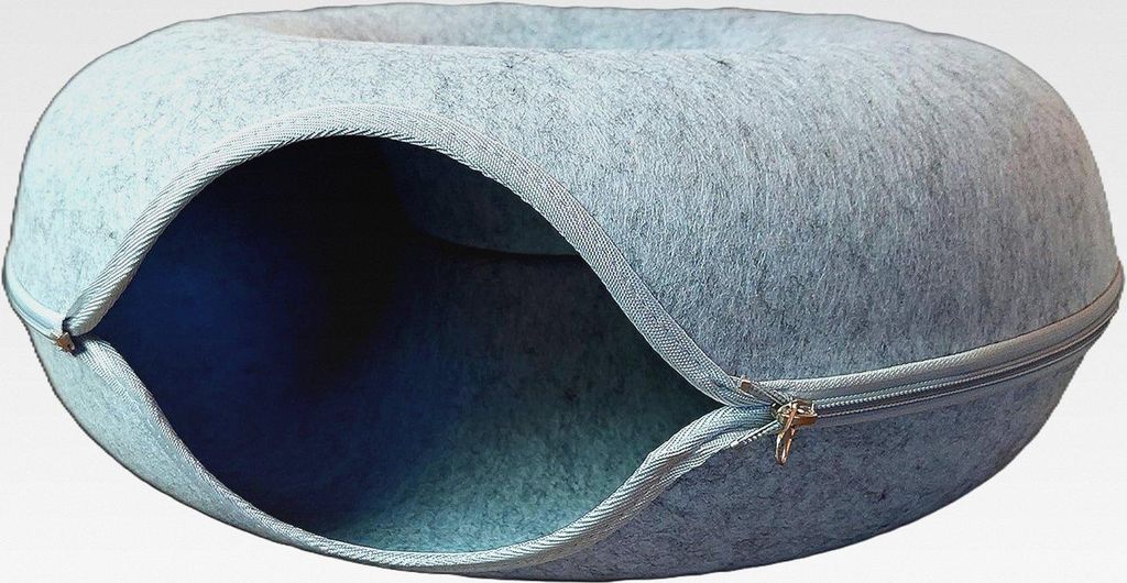 Katzenhöhle Katzenbett Tierheim Tierhöhle SIMIT mit Reißverschluss Katzentunnel Rund Filz