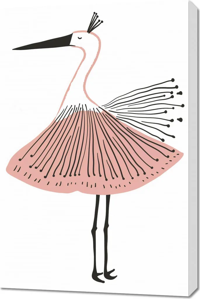 Tableau Danseuse de Ballet Oiseau 60 x 90 cm - Décoration Murale Élégante