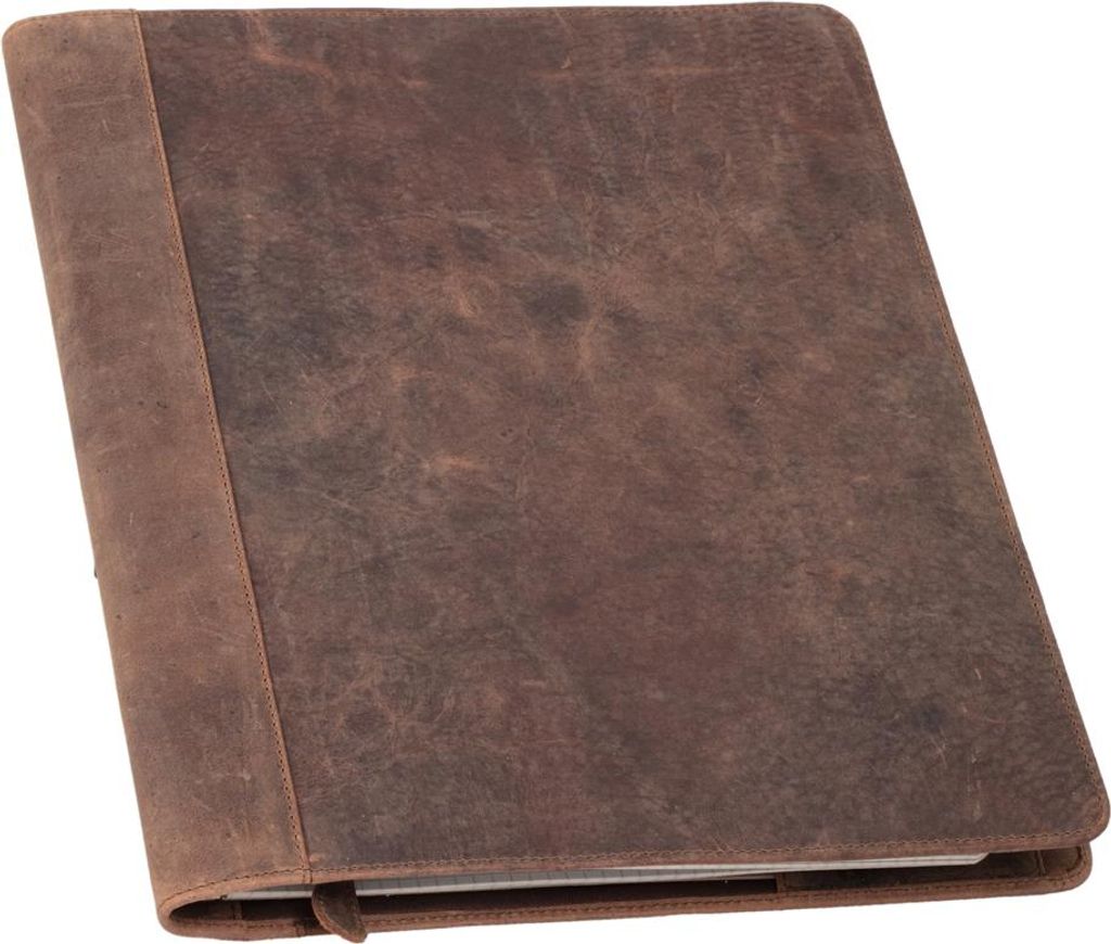 PRIDE&SOUL Schreibmappe WINSTON DIN A4 aus Leder braun Produktbild 