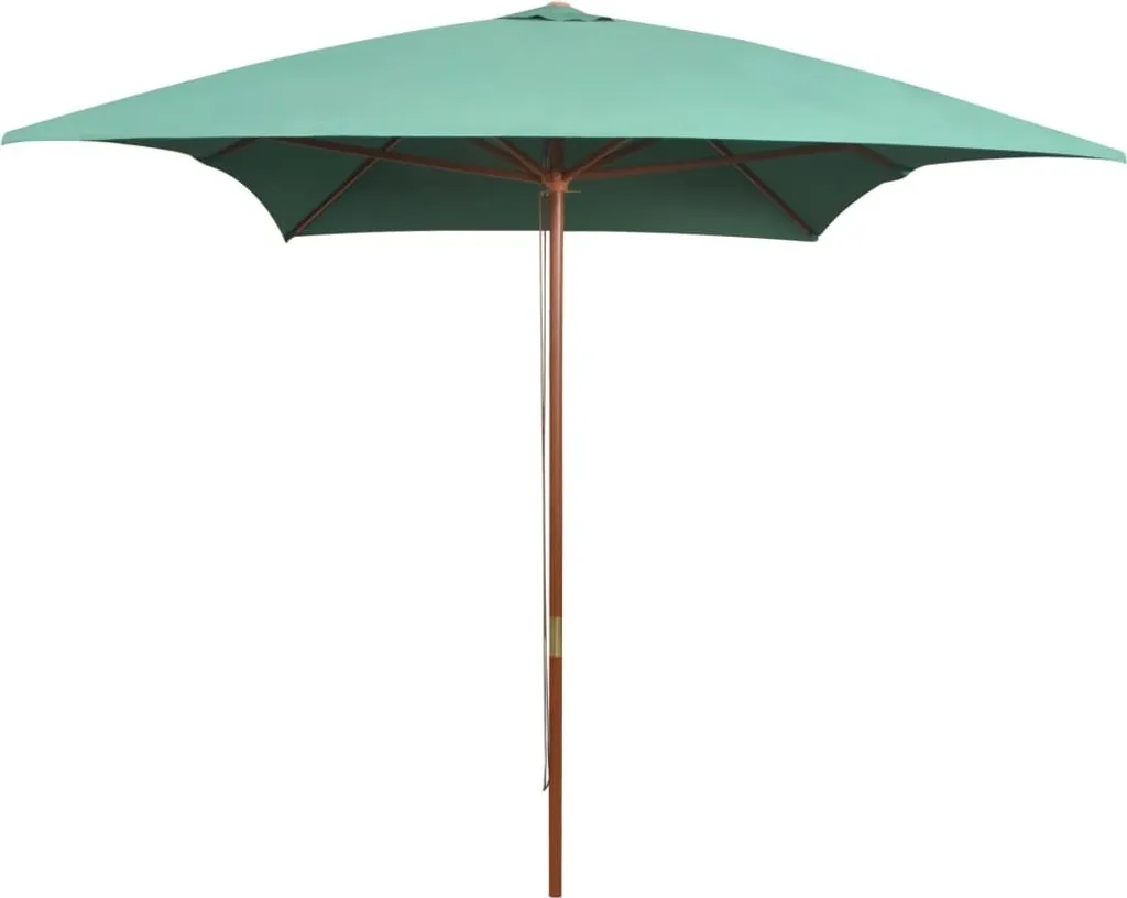 Parasol Bois 200x300cm Vert - Solution Ombre Jardin 2x3m