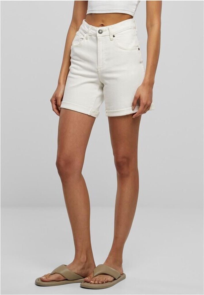 TB4796 - Ladies Organic Stretch Denim 5 Pocket Shorts offwhite raw 26