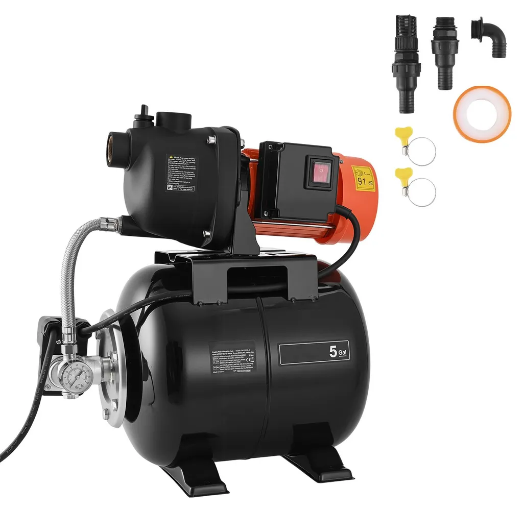 Pompe SucceBuy 800W 5000L/H avec Réservoir 19L pour Maison et Jardin