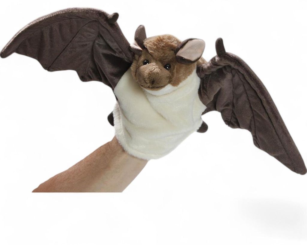 Carl Dick pipistrello burattino lungo circa 25 cm, apertura Immagine del prodotto 