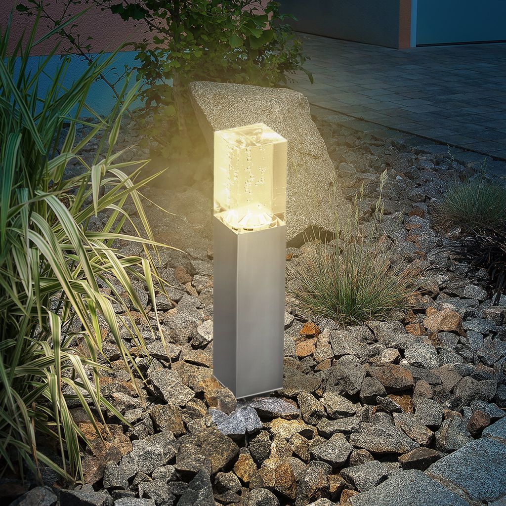 esotec Solar Standleuchte Bubble Tower 30 cm aus Edelstahl Produktbild 