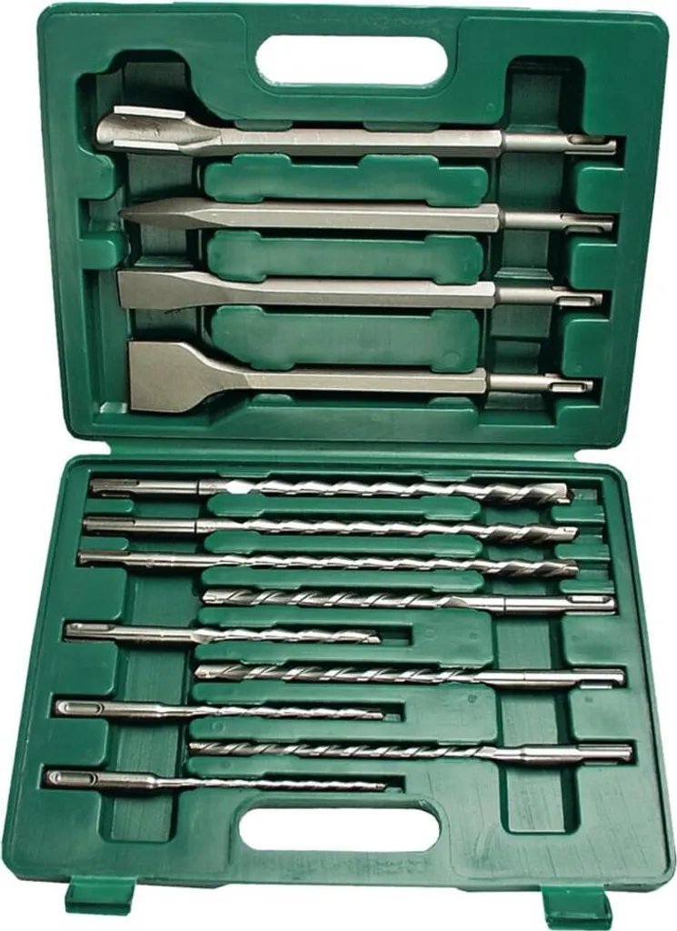 BRÜDER MANNESMANN GREEN LINE M12588 BRÜDER MANNESMANN Set di punte e scalpelli SDS-PLUS, 13 pezzi