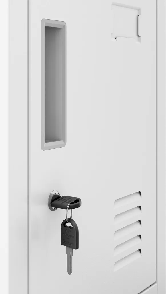 Vestiaire métallique monoplace blanc avec serrure - Modèle ROBERT 1 Plus - 6